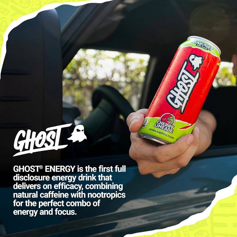 slide 6 of 10, GHOST Energy Drink Ghost Energy Cherry Limeade Energy Drink - 16 fl oz Can, 16 fl oz
