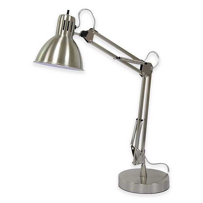 slide 1 of 1, Equip Your Space Marmalade Architect Adjustable Desk Lamp with USB Port - Brushed Steel, 1 ct