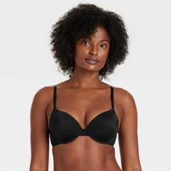 Women's Demi T-Shirt Push-Up Bra - Auden™ Black 38DD: Light Lift, Molded Cup, Underwire, Adjustable Strap, Hand Wash