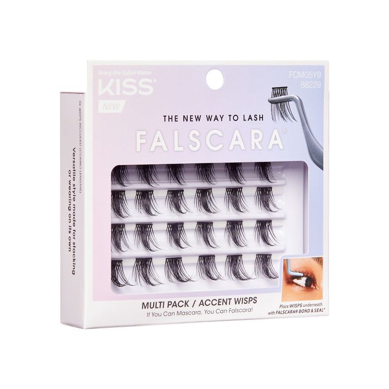 slide 5 of 8, KISS Products Falscara Multi Wisps False Eyelashes - Pointed - 24ct, 24 ct