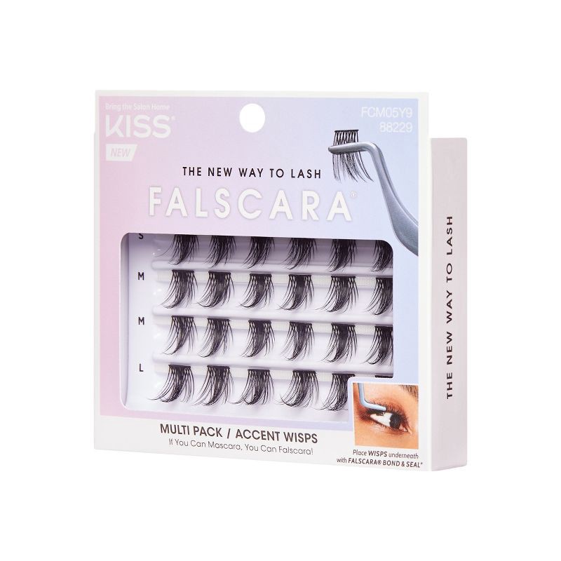 slide 6 of 8, KISS Products Falscara Multi Wisps False Eyelashes - Pointed - 24ct, 24 ct
