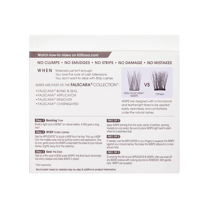 slide 3 of 8, KISS Products Falscara Multi Wisps False Eyelashes - Pointed - 24ct, 24 ct