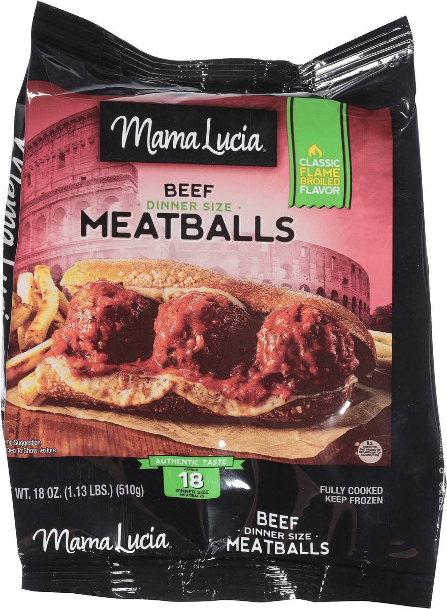 slide 9 of 14, Mama Lucia Classic Flame Broiled Flavor Meatballs Dinner Size 18 oz, 18 oz