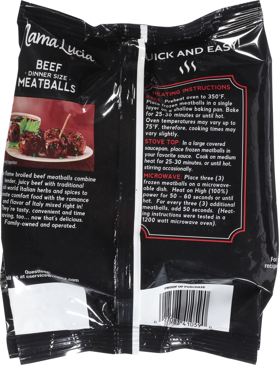 slide 14 of 14, Mama Lucia Classic Flame Broiled Flavor Meatballs Dinner Size 18 oz, 18 oz