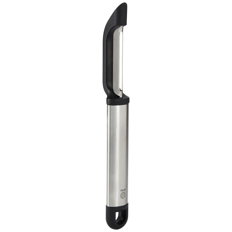 slide 1 of 4, GoodCook Ready Swivel Peeler: Stainless Steel Vegetable, Carrot & Potato Peeler, Dishwasher-Safe, Black Handle, 1 ct