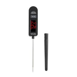 Taylor Digital LED Kitchen Meat Cooking Thermometer Black: Instant Read, Oversized Display, -40 to 450°F, Battery Included