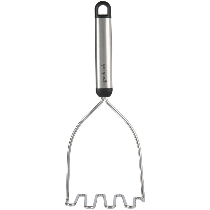 slide 1 of 4, GoodCook Ready Wire Potato Masher: Stainless Steel & Plastic, Dishwasher-Safe, Black, 12" Length, 4" Width, 1 ct