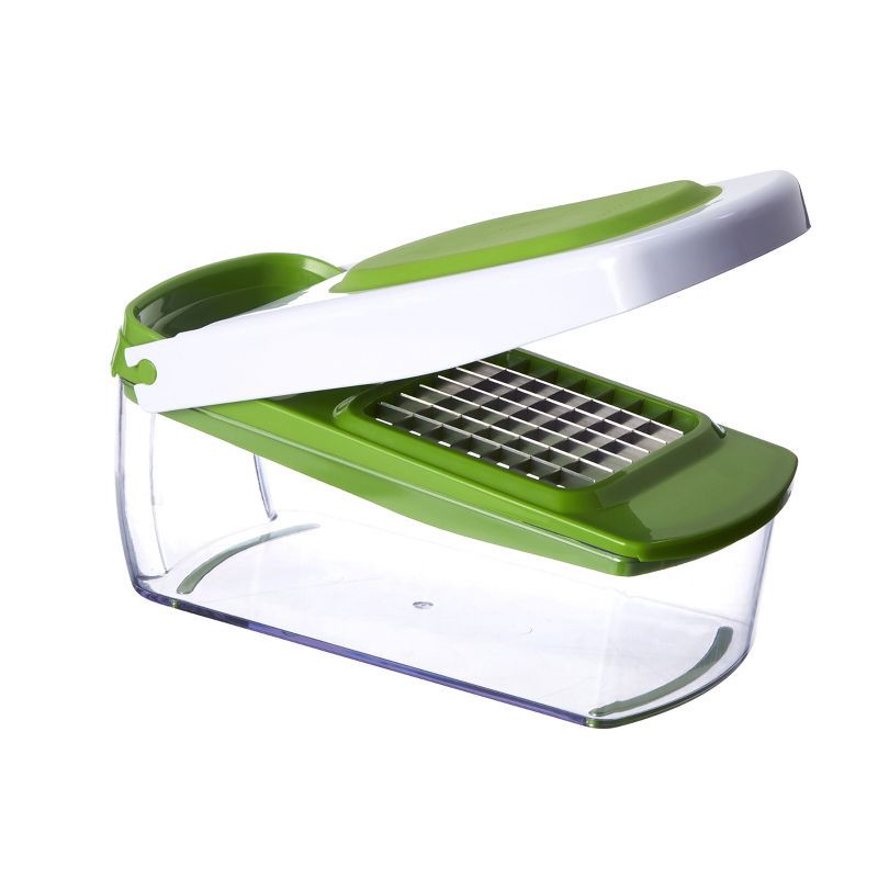 slide 3 of 5, GoodCook Ready Vegetable Dicer: Manual Food Chopper, Onion & Vegetable Dicer, Stainless Steel Blade, Hand Wash, Green, 1 ct