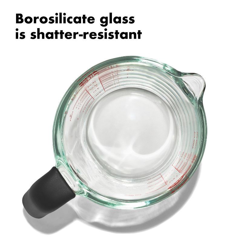 slide 2 of 6, OXO 2c Glass Measuring Cup: Clear, Dishwasher-Safe, 2 Cup Capacity, Lifetime Limited Warranty, 1 ct