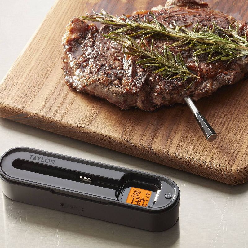 slide 14 of 21, Taylor Bluetooth App Wireless Digital Cooking Kitchen Meat Thermometer: Stainless Steel Probe, Smartphone Controlled, SMARTTHERMO App, 1 ct