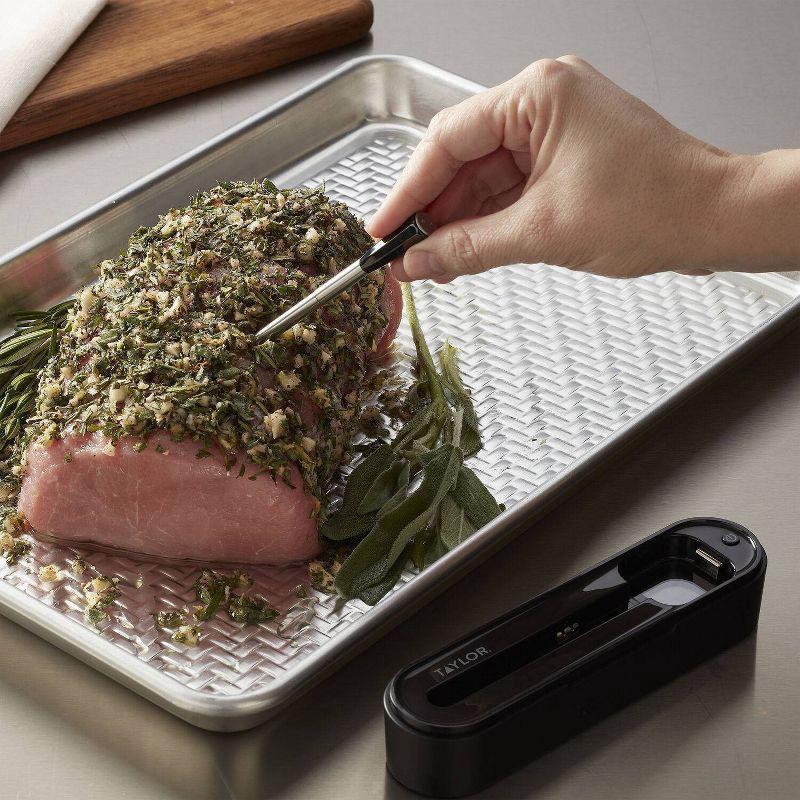 slide 15 of 21, Taylor Bluetooth App Wireless Digital Cooking Kitchen Meat Thermometer: Stainless Steel Probe, Smartphone Controlled, SMARTTHERMO App, 1 ct