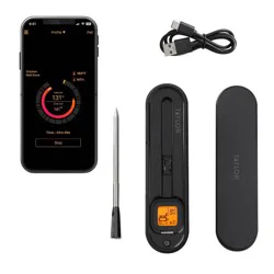 Taylor Bluetooth App Wireless Digital Cooking Kitchen Meat Thermometer: Stainless Steel Probe, Smartphone Controlled, SMARTTHERMO App
