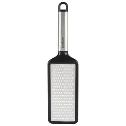 GoodCook Ready Fine Grater: Stainless Steel Flat Cheese Grater, Dishwasher-Safe, Black, 10.23" Height