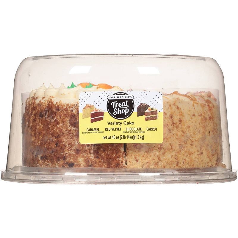 slide 2 of 3, Rich's Double Layer Variety 8" Caramel, Carrot, Chocolate, Red Velvet Cake - 46oz, 46 oz