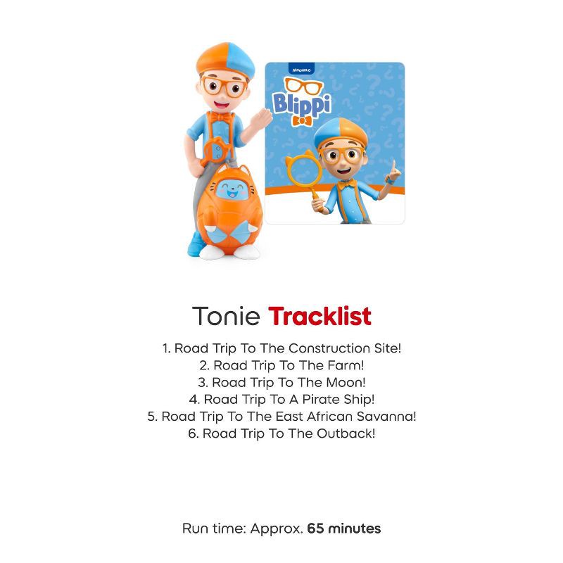 slide 6 of 7, tonies Blippi Tonie Figurine: Speaks Phrases & Digital Music Player, Promotes Creative Thinking & Language Skills, 1 ct