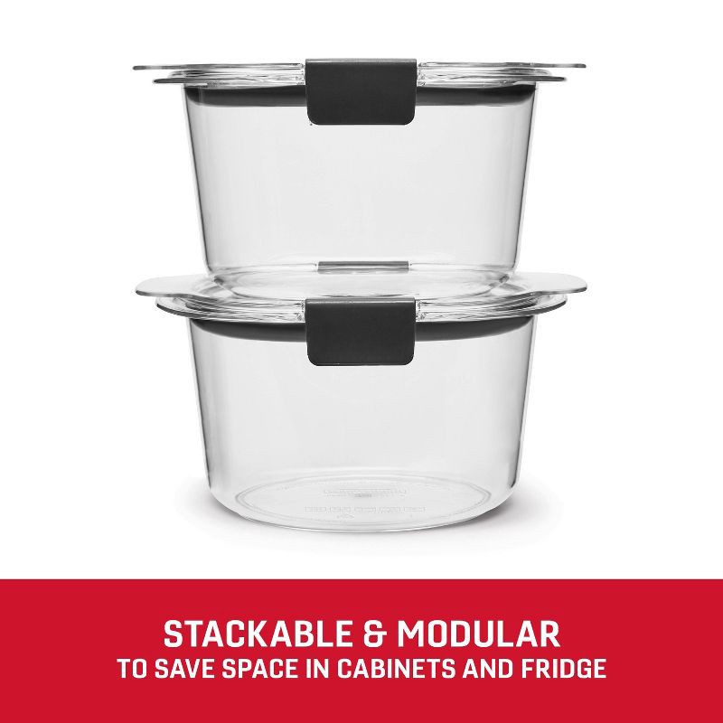 slide 4 of 6, Rubbermaid 2pk 3.5c Brilliance Round Food Storage Containers, 2 ct