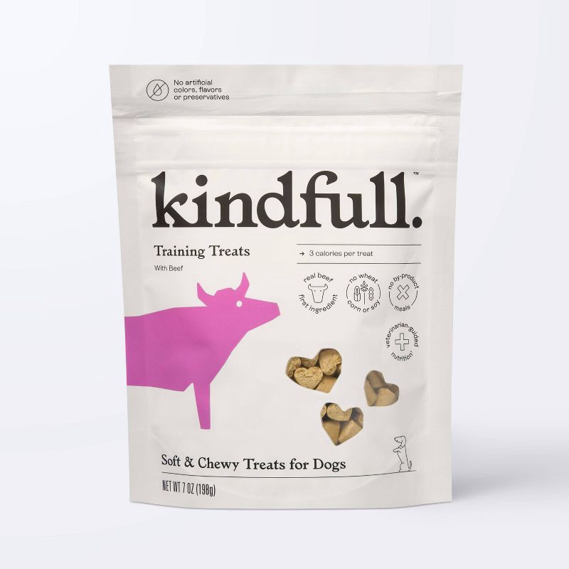 slide 1 of 7, Beef Flavored Training Dog Treats - Kindfull™ - 7oz, 7 oz