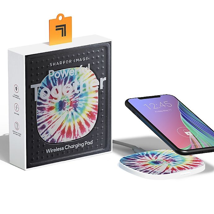 slide 1 of 10, Sharper Image Wireless Charging Pad - Tie Dye, 1 ct