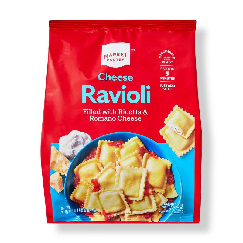 slide 1 of 3, Frozen Cheese Ravioli Pasta - 25oz - Market Pantry™, 25 oz