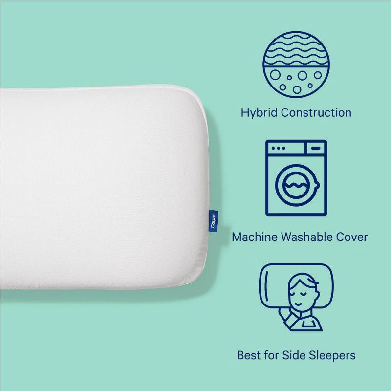 slide 7 of 9, Casper Sleep The Casper Medium Essential Cooling Hybrid Pillow - Standard, 1 ct