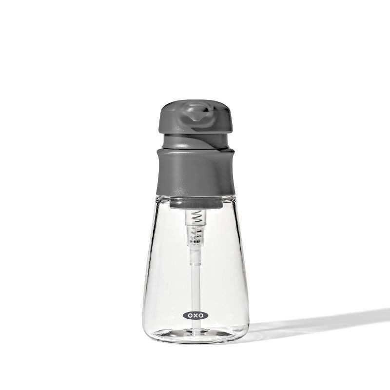 slide 1 of 7, OXO 10oz Soap Dispenser Gray: Kitchen & Bathroom Hand Dish Soap Pump, Plastic, 6.63" Height, 2.88" Width, 10 oz