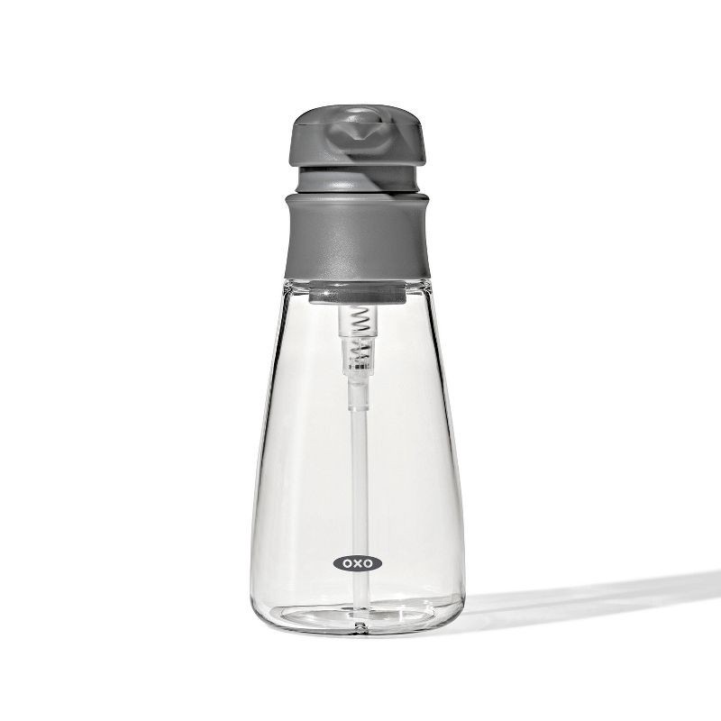 slide 3 of 6, OXO 15oz Soap Dispenser Gray: Kitchen & Hand Soap Pump, Plastic, Compatible with Gel & Dish Soaps, 7.75" Height, 15 oz