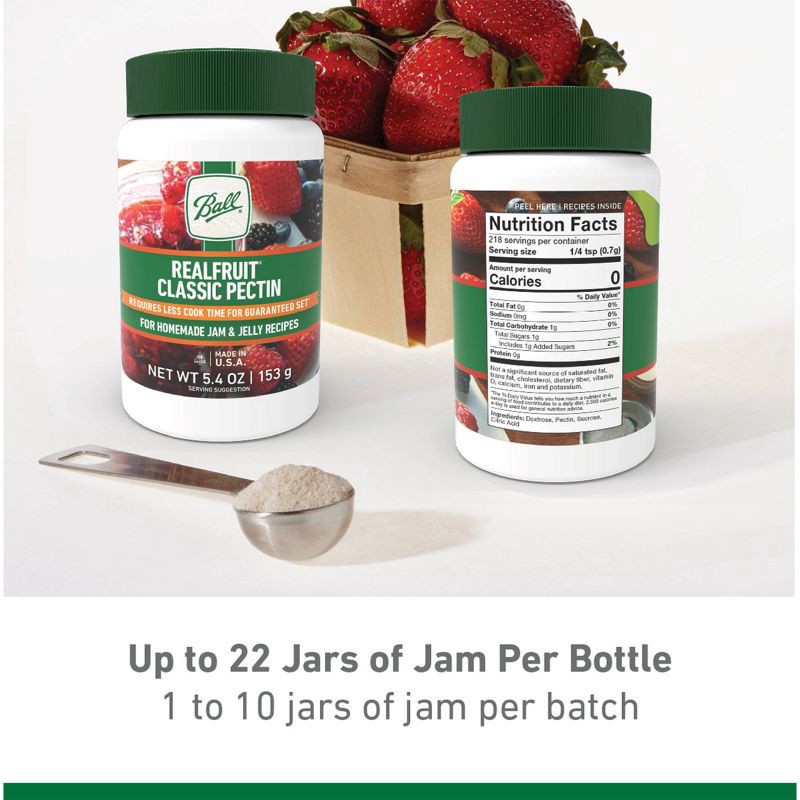 slide 3 of 6, Ball 5.4oz Realfruit Classic Pectin Coating: Ingredient for Canning & Seasoning Mix, No Major Allergens, 5.4 oz