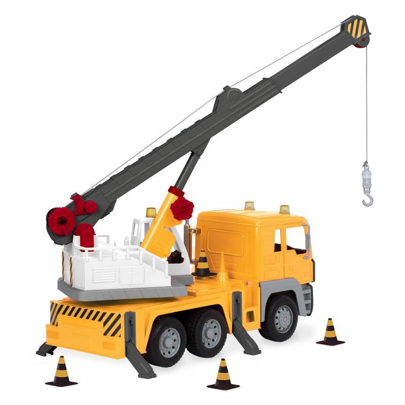 slide 4 of 5, DRIVEN by Battat Standard Series Toy Crane Truck: Plastic Construction Vehicle for Kids, 1 ct