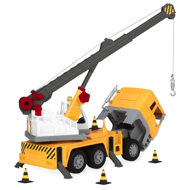 slide 5 of 5, DRIVEN by Battat Standard Series Toy Crane Truck: Plastic Construction Vehicle for Kids, 1 ct