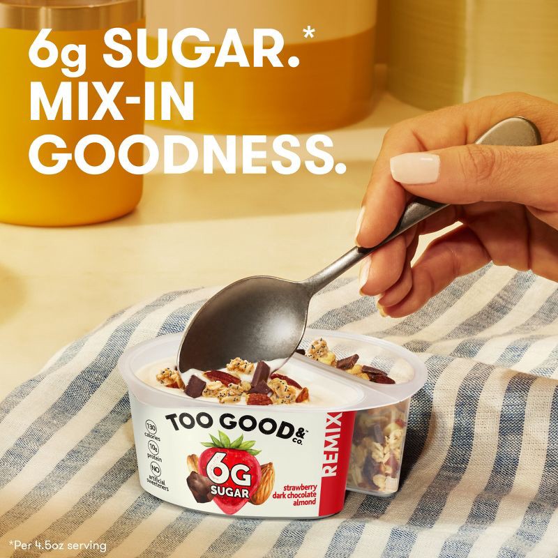 slide 8 of 10, TWO GOOD Too Good Mix In Strawberry with Chocolate and Almonds Yogurt - 4.5oz Cup, 4.5 oz