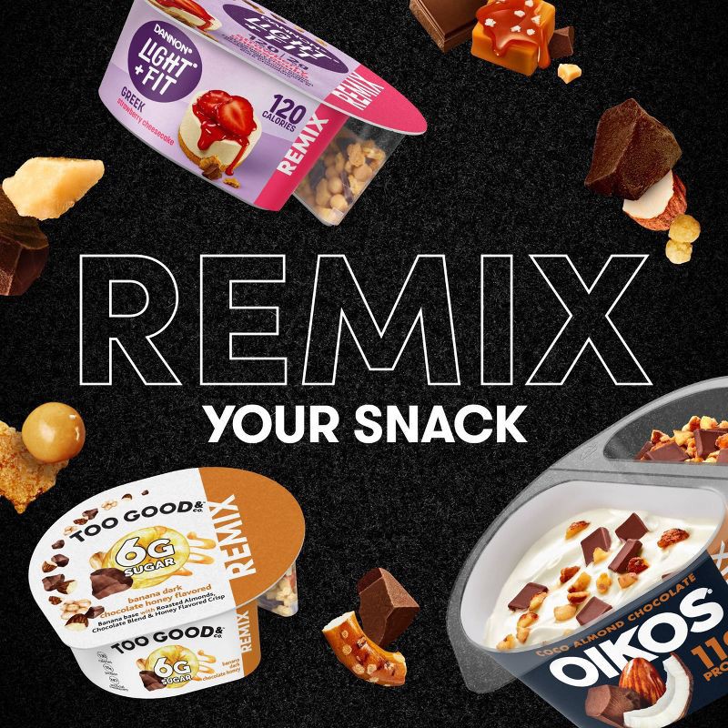 slide 6 of 12, Oikos REMIX Vanilla with Chocolate and Graham Greek Yogurt - 11g Protein 4.5oz, 11 gram, 4.5 oz