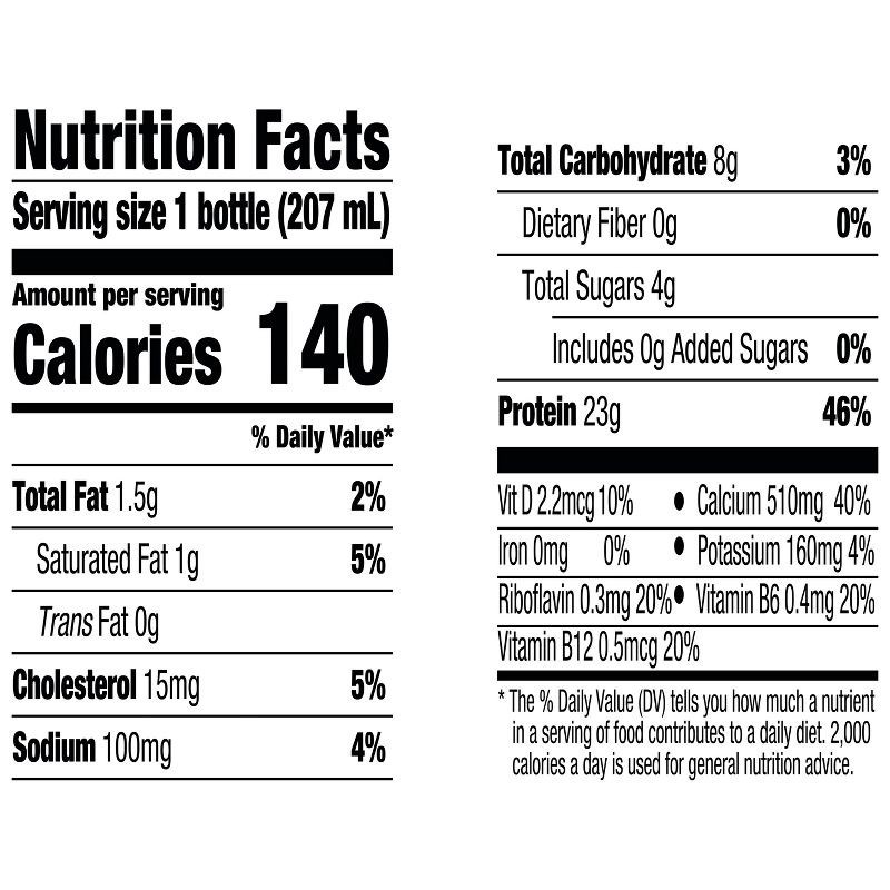 slide 8 of 12, Oikos Pro Fat Free Mango Pineapple Cultured Dairy Drink - 23g Protein 7 fl oz, 23 gram, 7 fl oz