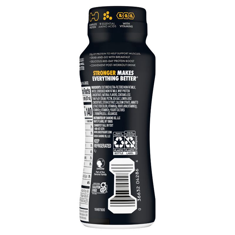 slide 11 of 12, Oikos Pro Fat Free Mango Pineapple Cultured Dairy Drink - 23g Protein 7 fl oz, 23 gram, 7 fl oz