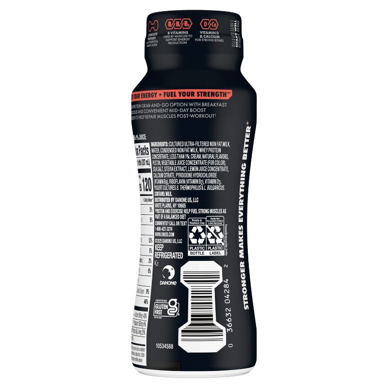 slide 11 of 12, Oikos Pro Fat Free Strawberry Banana Cultured Dairy Drink - 23g Protein 7 fl oz, 23 gram, 7 fl oz