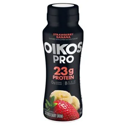 Oikos Pro Strawberry Banana Cultured Dairy Drink - 23g Protein 7 fl oz