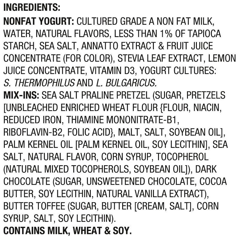 slide 9 of 12, Oikos REMIX Caramel with Chocolate and Pretzel Greek Yogurt - 11g Protein 4.5oz, 11 gram, 4.5 oz
