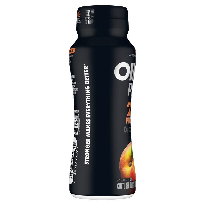 slide 12 of 12, Oikos Pro Fat Free Peach Cultured Dairy Drink - 23 Protein 7 fl oz, 7 fl oz