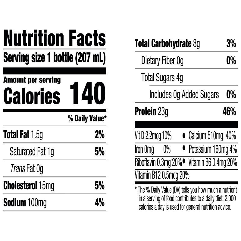 slide 8 of 12, Oikos Pro Fat Free Peach Cultured Dairy Drink - 23 Protein 7 fl oz, 7 fl oz