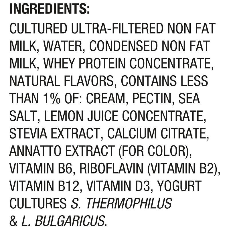 slide 9 of 12, Oikos Pro Fat Free Peach Cultured Dairy Drink - 23 Protein 7 fl oz, 7 fl oz