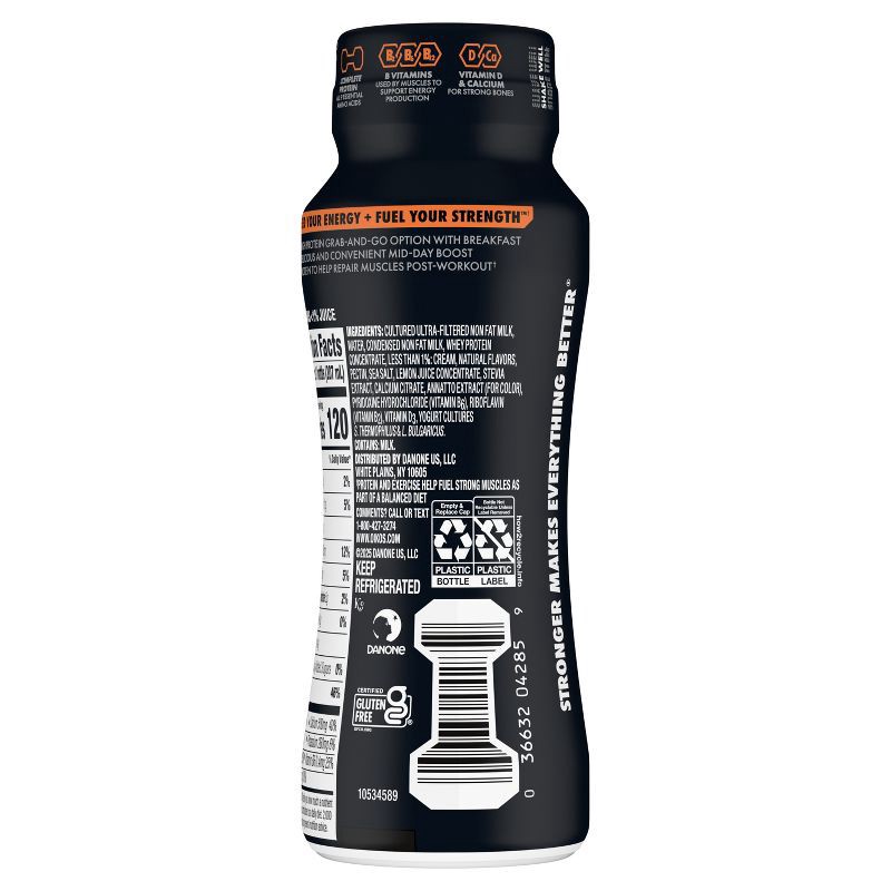 slide 11 of 12, Oikos Pro Fat Free Peach Cultured Dairy Drink - 23 Protein 7 fl oz, 7 fl oz