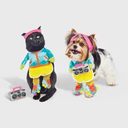 Halloween Retro Skater Dog and Cat Frontal Costume with Boombox Toy - Hyde & EEK! Boutique™ S