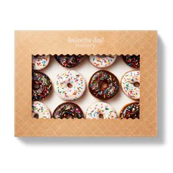 Iced Sprinkle Raised Donut Variety - 12ct - Favorite Day™