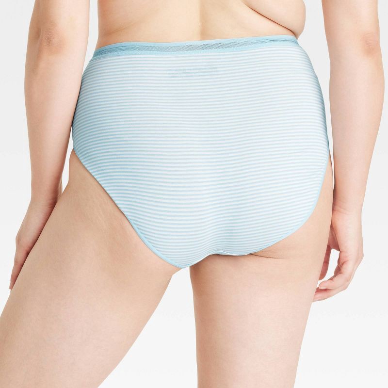 slide 5 of 5, Women's 6pk Cotton Stretch Briefs Underwear - Auden™ Assorted Color L: High Rise, Solid & Classic Patterns, 6 ct