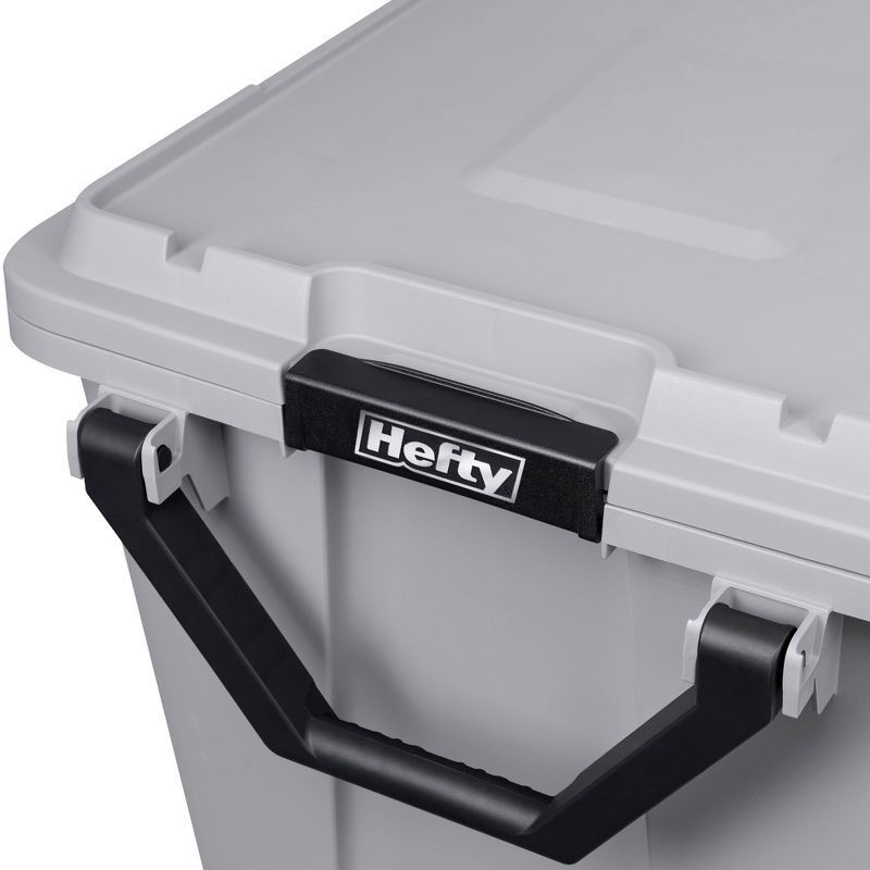 slide 4 of 13, Hefty 28gal Max Tote Wheel: Polypropylene Storage Bin with Lid, Locking Handles & Wheels, Universal Utility Tubs, Gray, 28 gal