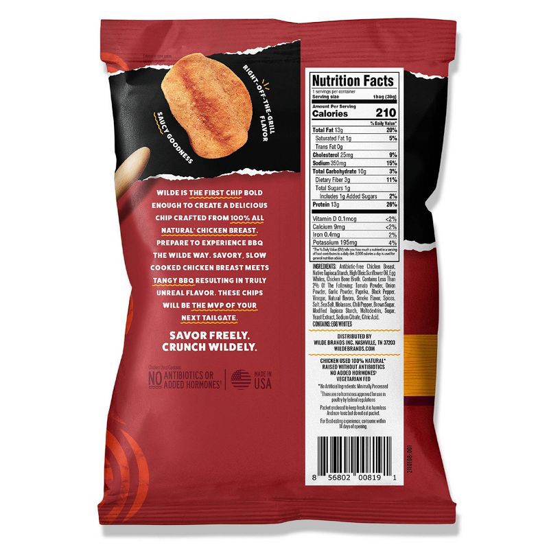 slide 4 of 7, WILDE 13g Protein Chips - Barbeque - 4ct, 5.36 oz, 4 ct