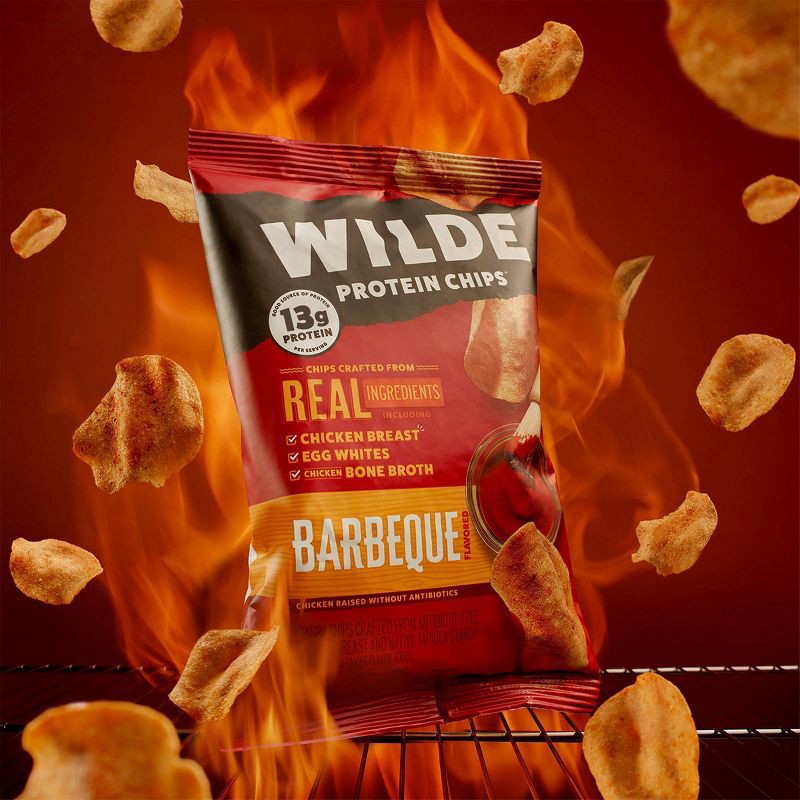 slide 6 of 7, WILDE 13g Protein Chips - Barbeque - 4ct, 5.36 oz, 4 ct