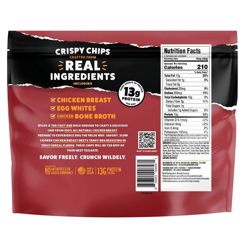 slide 7 of 7, WILDE 13g Protein Chips - Barbeque - 4ct, 5.36 oz, 4 ct