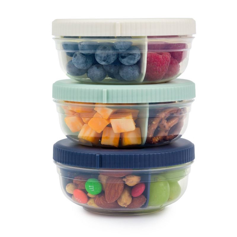 slide 3 of 7, SnapLock 3 Portion Snack Stack, 1 ct