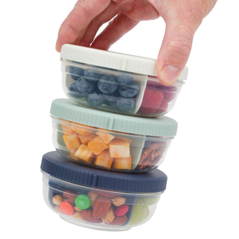 slide 6 of 7, SnapLock 3 Portion Snack Stack, 1 ct