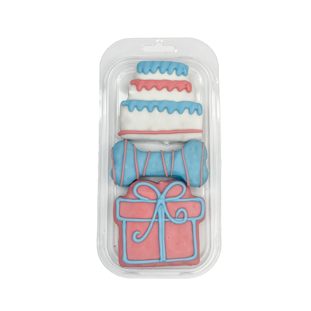 slide 1 of 1, Wufer Birthday Prepackaged Pawty Treat, 3 ct